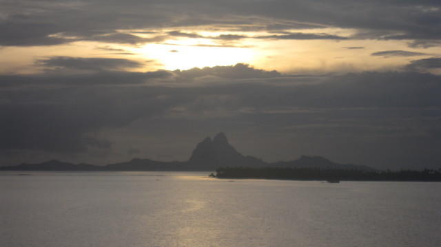 Bora Bora in the distance