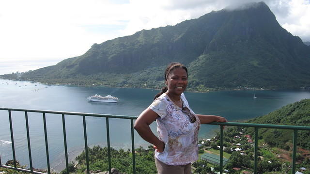 Lenora on Magic Mountain in Moorea