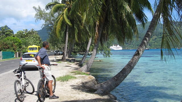 Our 12 mile bike ride on Moorea